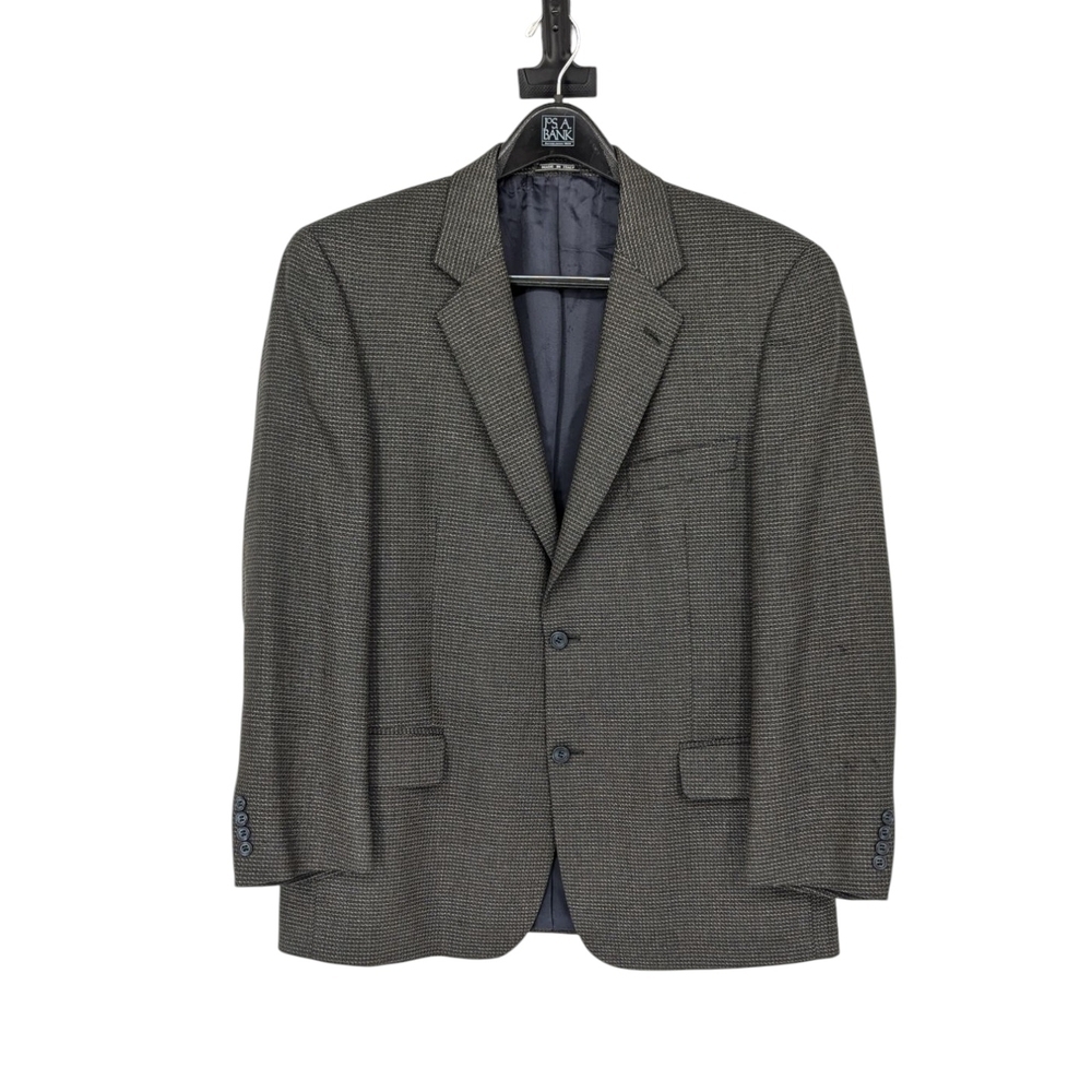 01397 Men's Pronto Uomo Firenze Silk Wool Blazer Gray 43R tweed preppy business